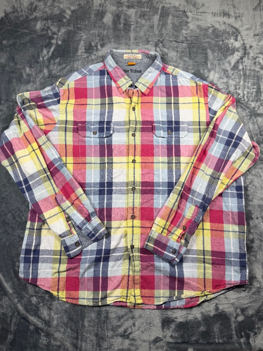 Taylor Vintage Authentic Indian Madras Shirt Men XXL Plaid 100% Cotton